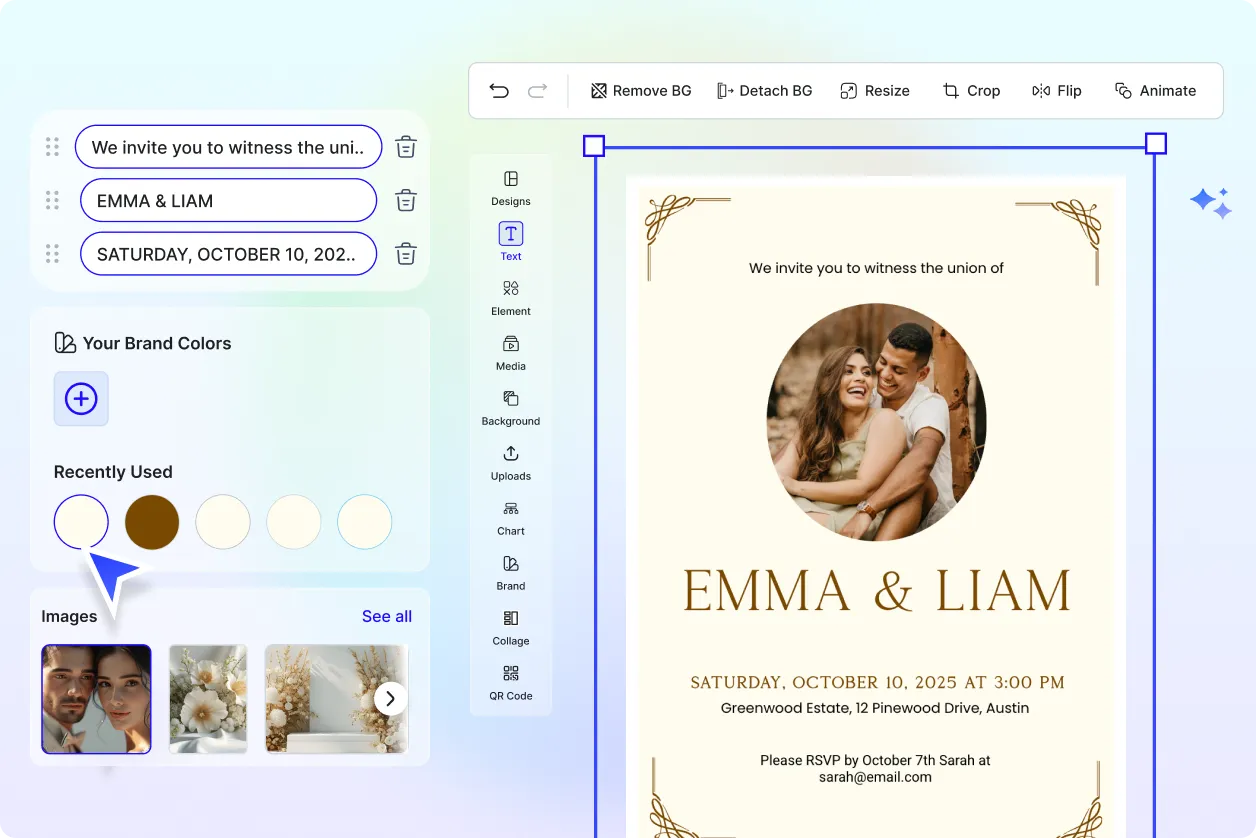 Free AI Invitation Generator Wedding, Online Wedding Invitation Maker Tool